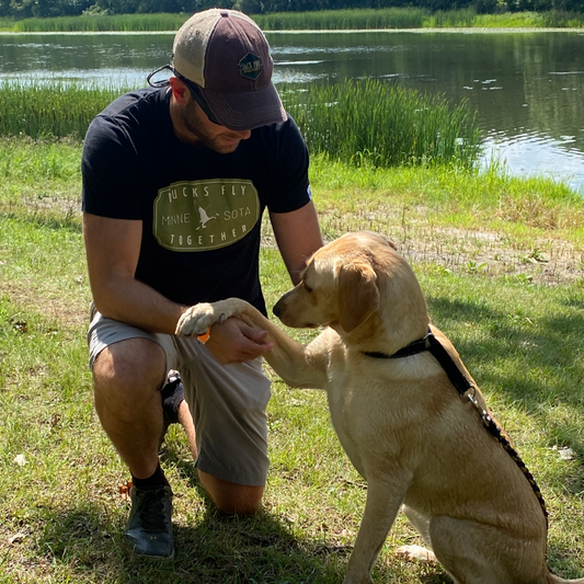 Model wearing Ducks Fly Together Tee