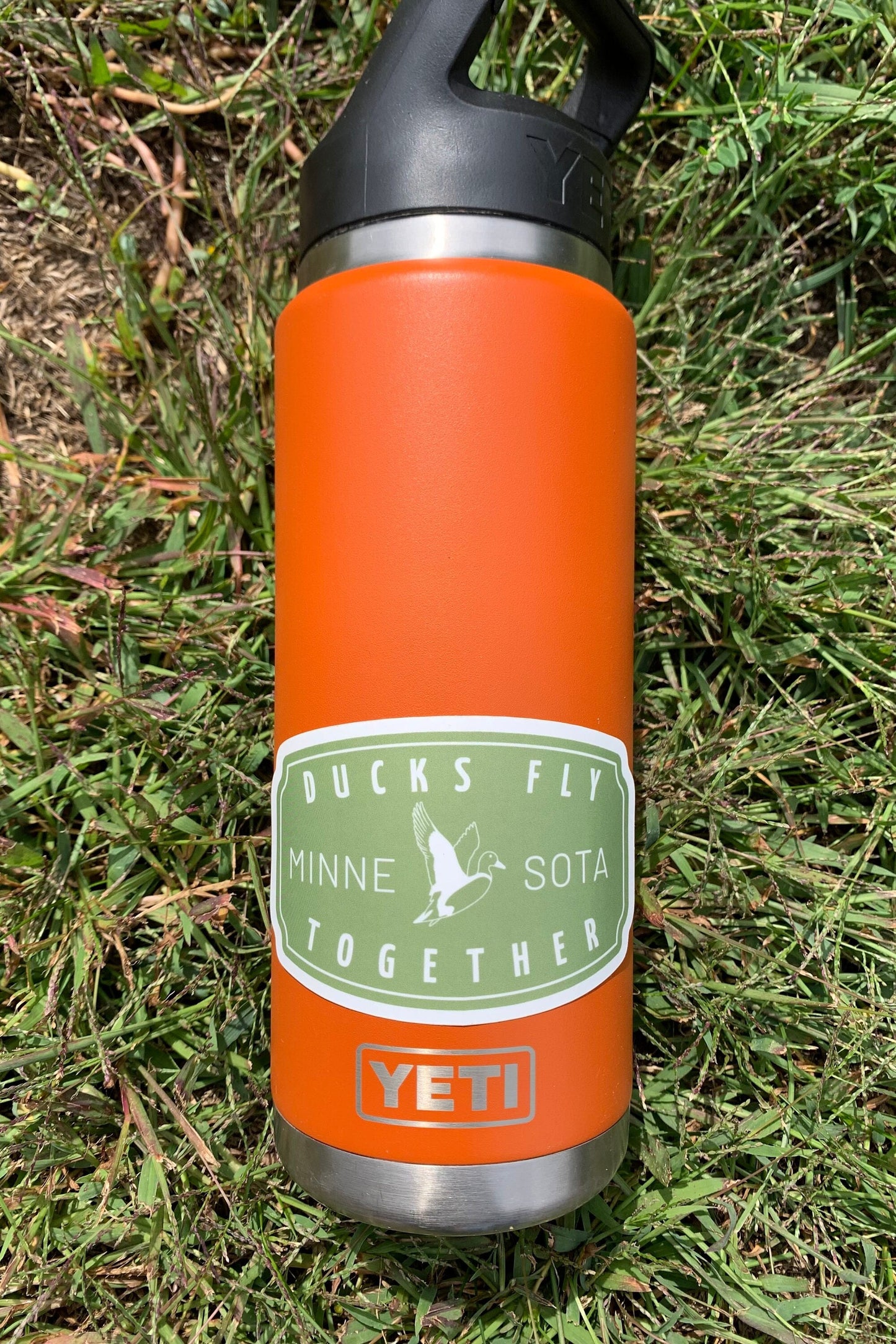 Ducks Fly Together Sticker on Yeti Waterbottle