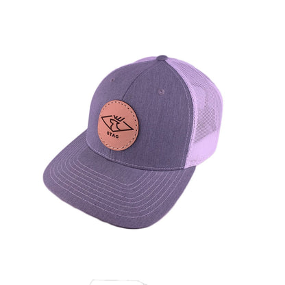 STAG Snapback Trucker Hat | Minnesota Hat, Midwest Hat, Hunting Cap, Mesh Snapback, Richardson 112, Leather Patch Hat, Wildlife, Deer Hat